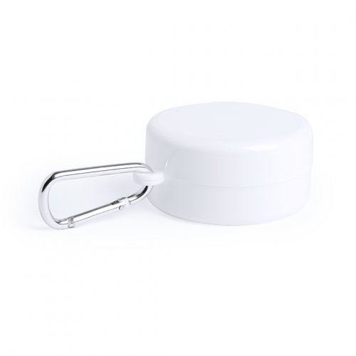 Vaso Plegable Blanco Berty 220ml con Estuche de Pastillas y Mosquetón