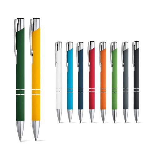 Beta soft. kugelschreiber aus aluminium mit gummifinish