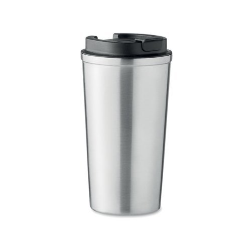 BRACE+ Bicchiere inox doppio strato 350 ml anti-perdita argento