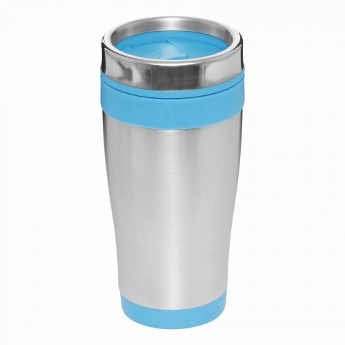 Bicchiere Termico Lungo 400ml Acciaio Inox Colorato Coperchio