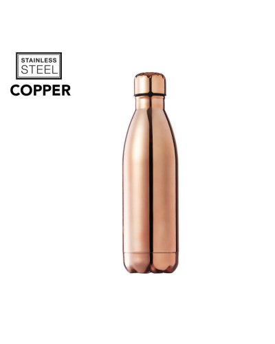 Botella Adbel 790ml de acero inoxidable y cobre, tapa a rosca libre de