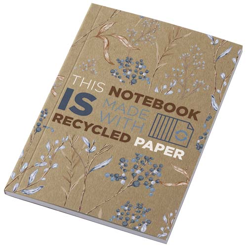 Blocco note formato a6 con copertina morbida in carta kraft riciclata