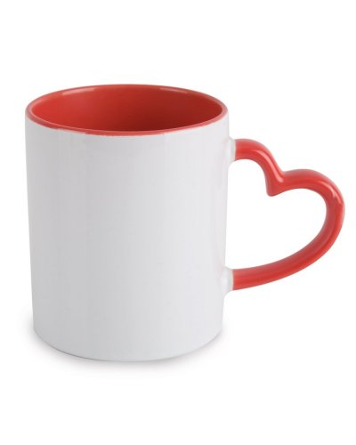 Boccale in ceramica per sublimazione Cuore 300 ml