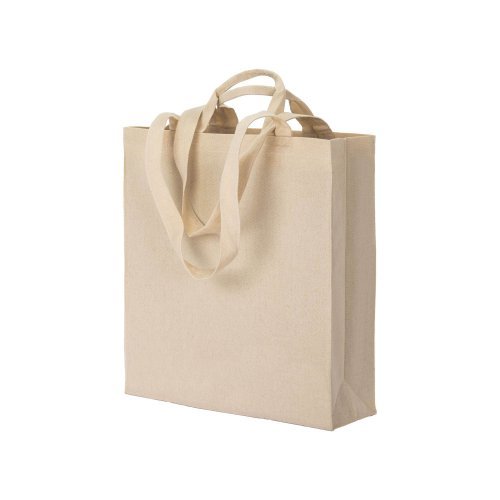 Bolsa con fuelle de algodón, 220 g/m&sup2;, con doble asa