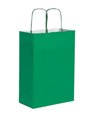 Bolsa Shopper de papel kraft 90gr con asa retorcida 28x12x39cm natural