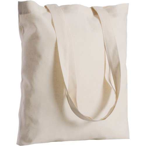Bolso de compras Violeta de algodón orgánico 140g natural 38x42cm