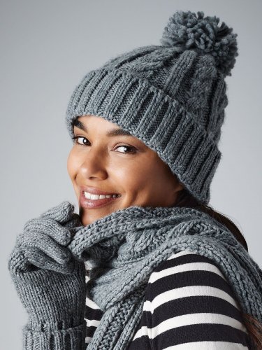 Bonnet en laine mÃ©langÃ©e torsadÃ©e