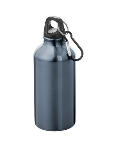 Borraccia in alluminio con moschettone e chiusura a vite Oregon 400 ml
