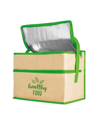 Borsa frigo  in carta kraft marrone con chiusura rinforzata