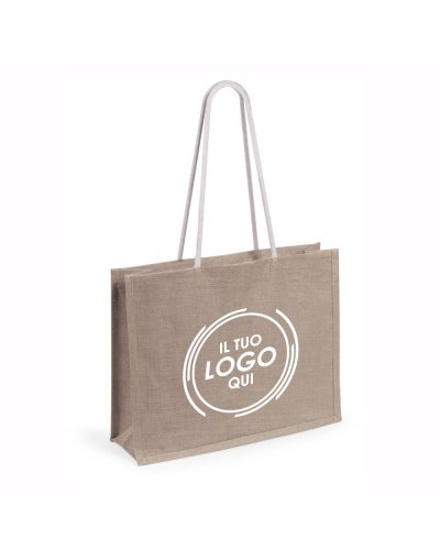 Borsa in juta con manici lunghi Delmona