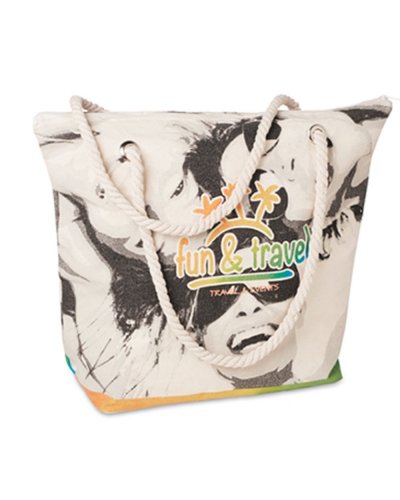 Borsa mare tela con chiusura zip robusta