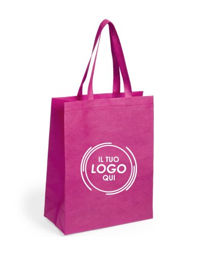 Borsa shopping con soffietto manici lunghi