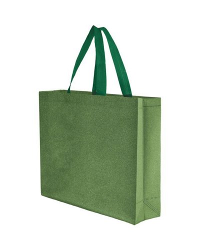 Borsa shopping multicolor termosaldata in TNT glitterato