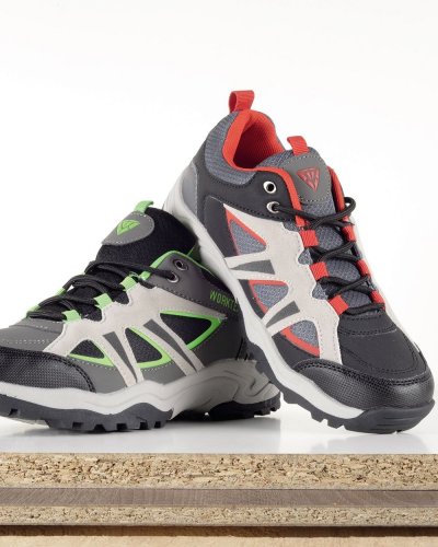 Bota de trekking S3 microfibra negra, suela antideslizante TPR 400g