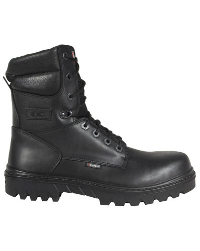 Botas de trabajo FTG Flint S3 HI CI HRO SRC de cuero negro hidrorepele