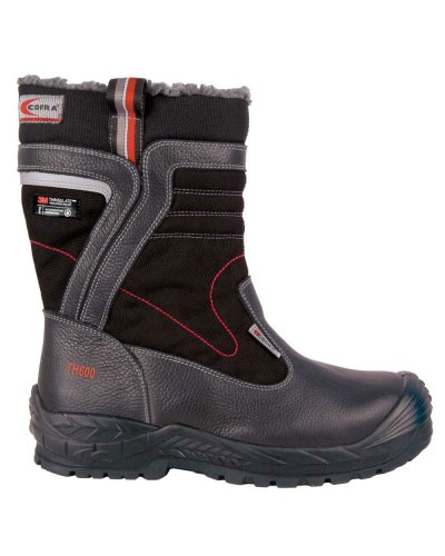 Botas de trabajo Ginnar S3 negras, cuero impermeable y anti-frío