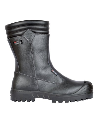 Botas de trabajo New Mali UK S3 en piel negra, con aislamiento antifrí
