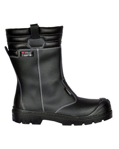 Botas de trabajo Savai S3 CI SRC en cuero negro, Thinsulate, sin metal