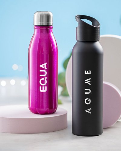 Botella de aluminio Raican de 550 ml colorida libre de BPA y ligera