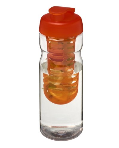 Botella R-PET de 650 ml con infusor, tapa hermética