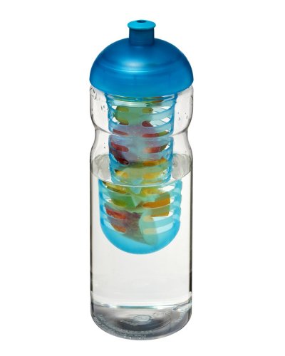 Botella R-PET de 650 ml con infusor y tapa de colores