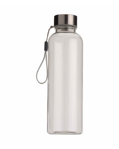 Botella Tritan™ 500ml transparente con tapa de metal