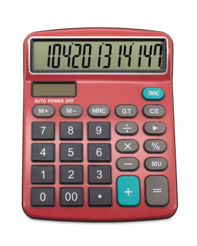 Taschenrechner MAXI 12 Ziffern XL Display, Solar/Batterie