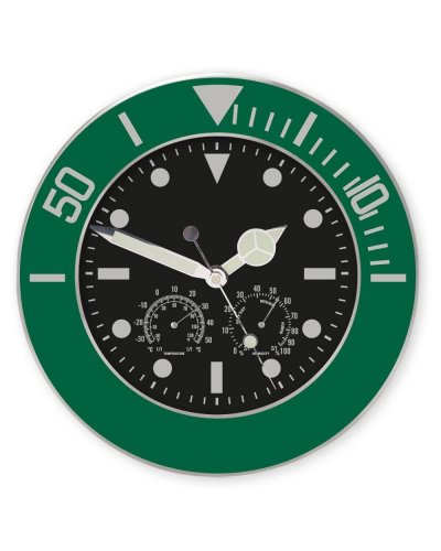 Wetteruhr Colex mit Thermometer und Hygrometer LCD
