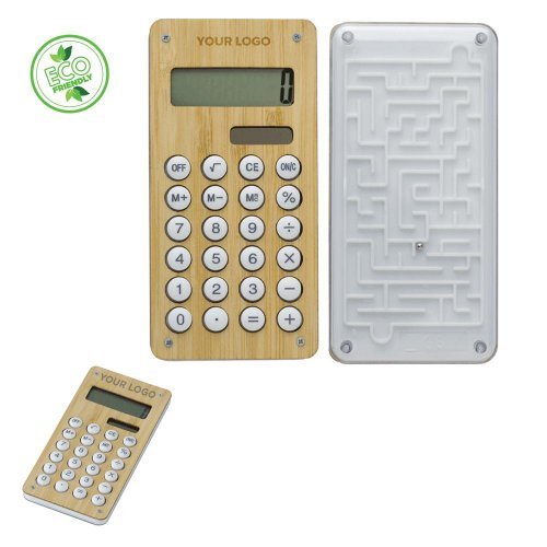 Calcolatrice in bamboo