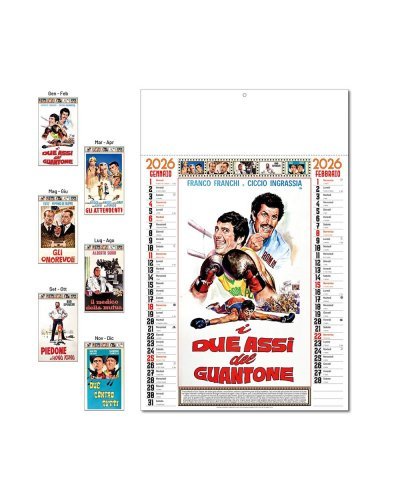 Calendario Cinema Nerosubianco: design vintage e colori vivaci