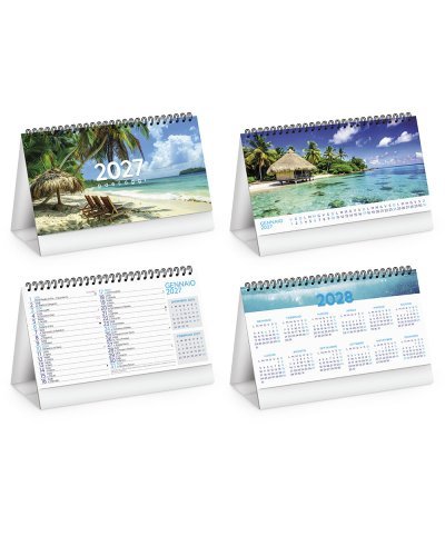 Calendario da tavolo Mete da Sogno 2027, 13 mesi, carta bianca