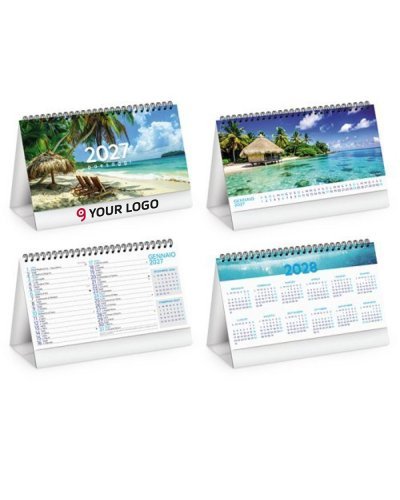 Calendario da tavolo Mete da Sogno 2027, 13 mesi, carta bianca