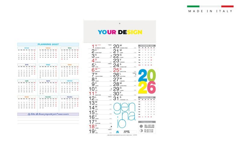 Calendario mensile olandese style 12 fogli