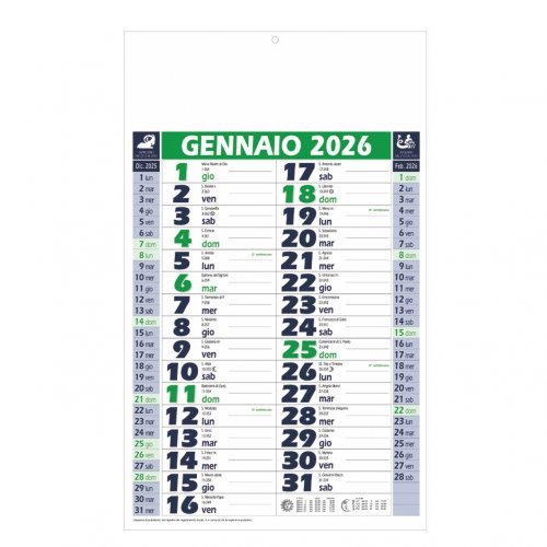 Calendario olandese 12 fogli