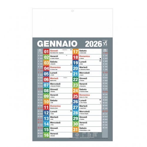 Calendario Olandese Economic Multicolor