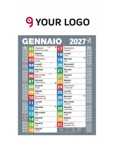 Calendario Olandese Economic Multicolor in carta patinata 109gr