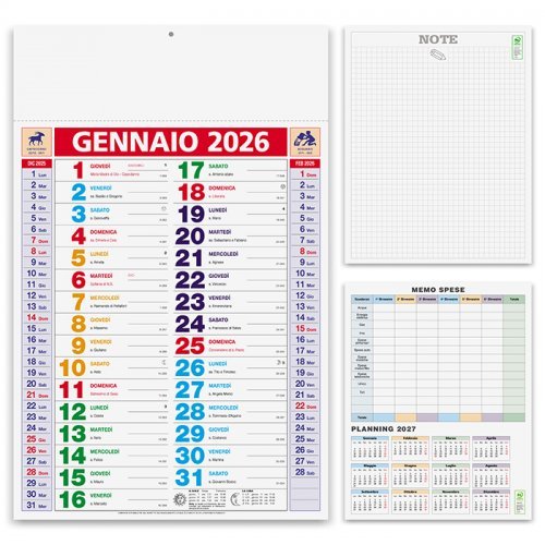 Calendario Olandese Multicolor