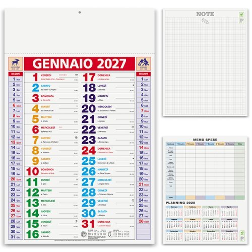 Calendario Olandese Multicolor