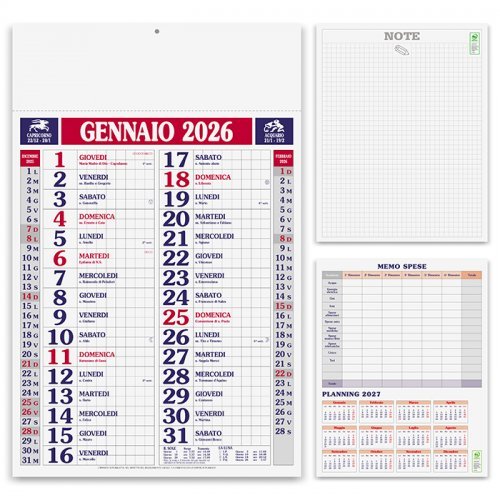 Calendario olandese Quadrettato