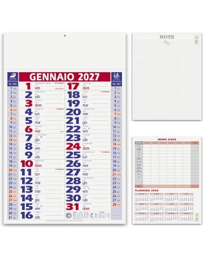 Calendario Olandese Smart 29x47cm, 12 mesi, carta patinata 70gr