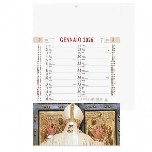 Calendario Papa Francesco Trimestrale 12 fogli