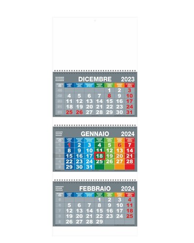 Calendario Trittico Con Cursore