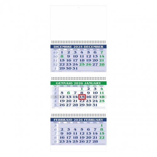Calendario Trittico In Carta Naturale