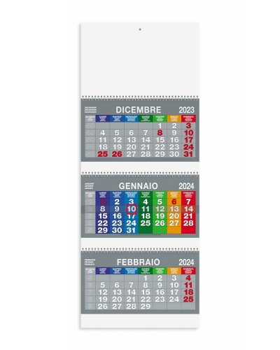 Calendario trittico Spiral Color