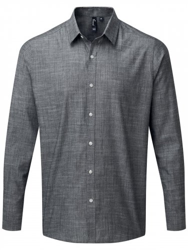 Men's Cotton Slub Chambray Long Sleeve Shirt