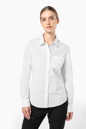 Camicia donna in popeline manica lunga