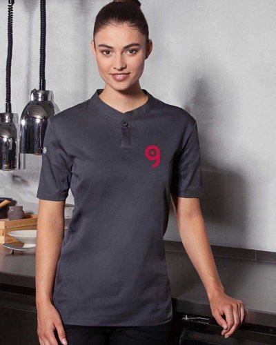 Camisa de trabajo de mujer de manga corta Performance