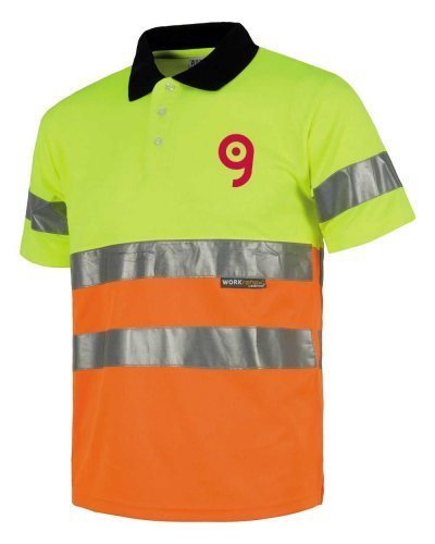 Camiseta de alta visibilidad bicolor de manga corta