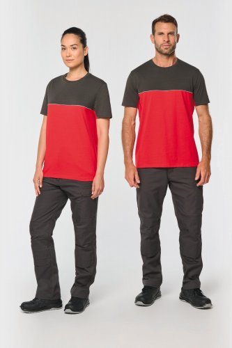 Camiseta bicolor ecorresponsable manga corta - unisex