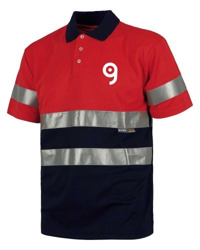 Polo de alta visibilidad bicolor de poliéster